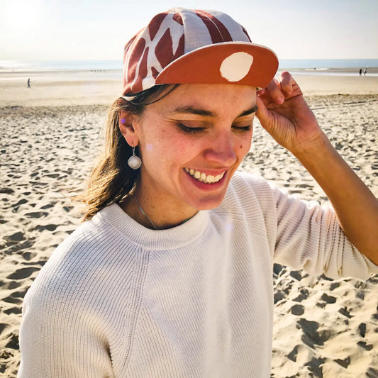 "Flor" Terracotta Cycling Cap