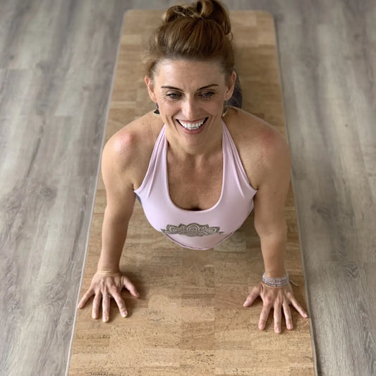 Santosha - Original Solid Cork Yoga Mat 5.0mm Brown