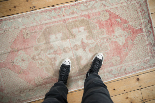 2.5x5.5 Vintage Distressed Oushak Rug Runner