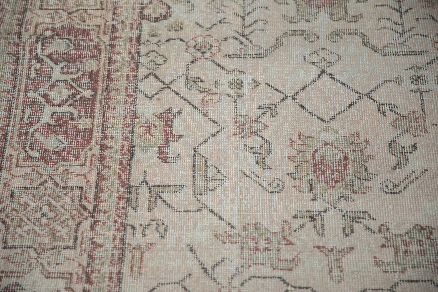 7x10.5 Vintage Distressed Oushak Carpet