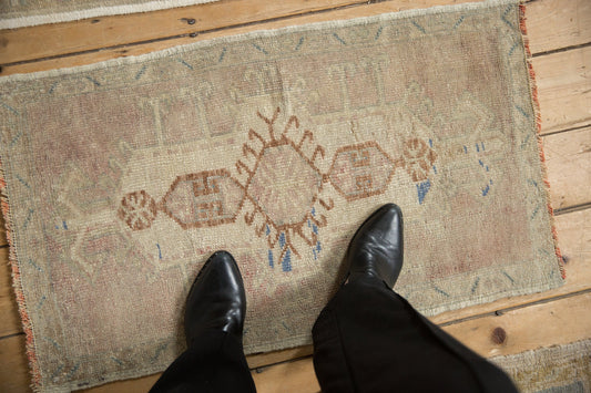 1.5x3 Vintage Distressed Oushak Rug Mat
