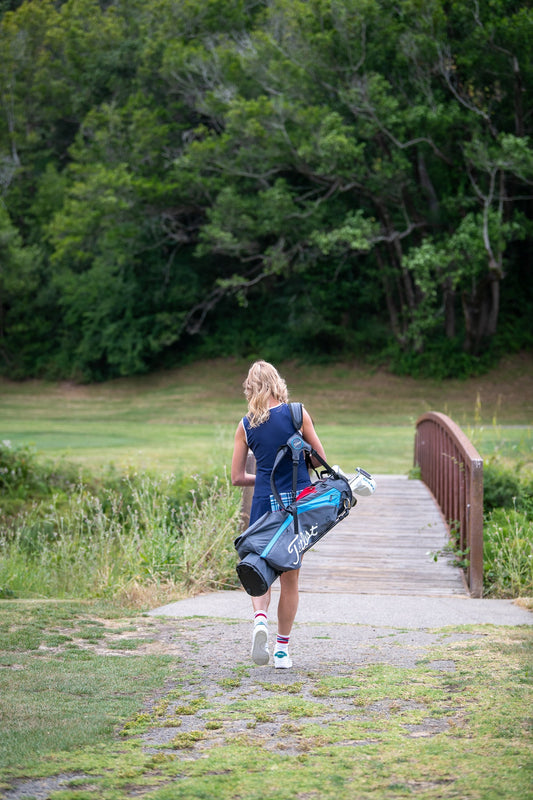 AGGIE BLUE PLAID DRESS – CHIC & VERSATILE WOMEN’S ATHLETIC DRESS FOR ON & OFF THE COURT AND COURSE