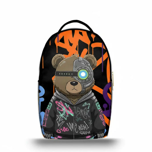 Backpack - Made in Italy - Unisex - Laptop Holder - School Backpack - Work Backpack - Teddy Graphic