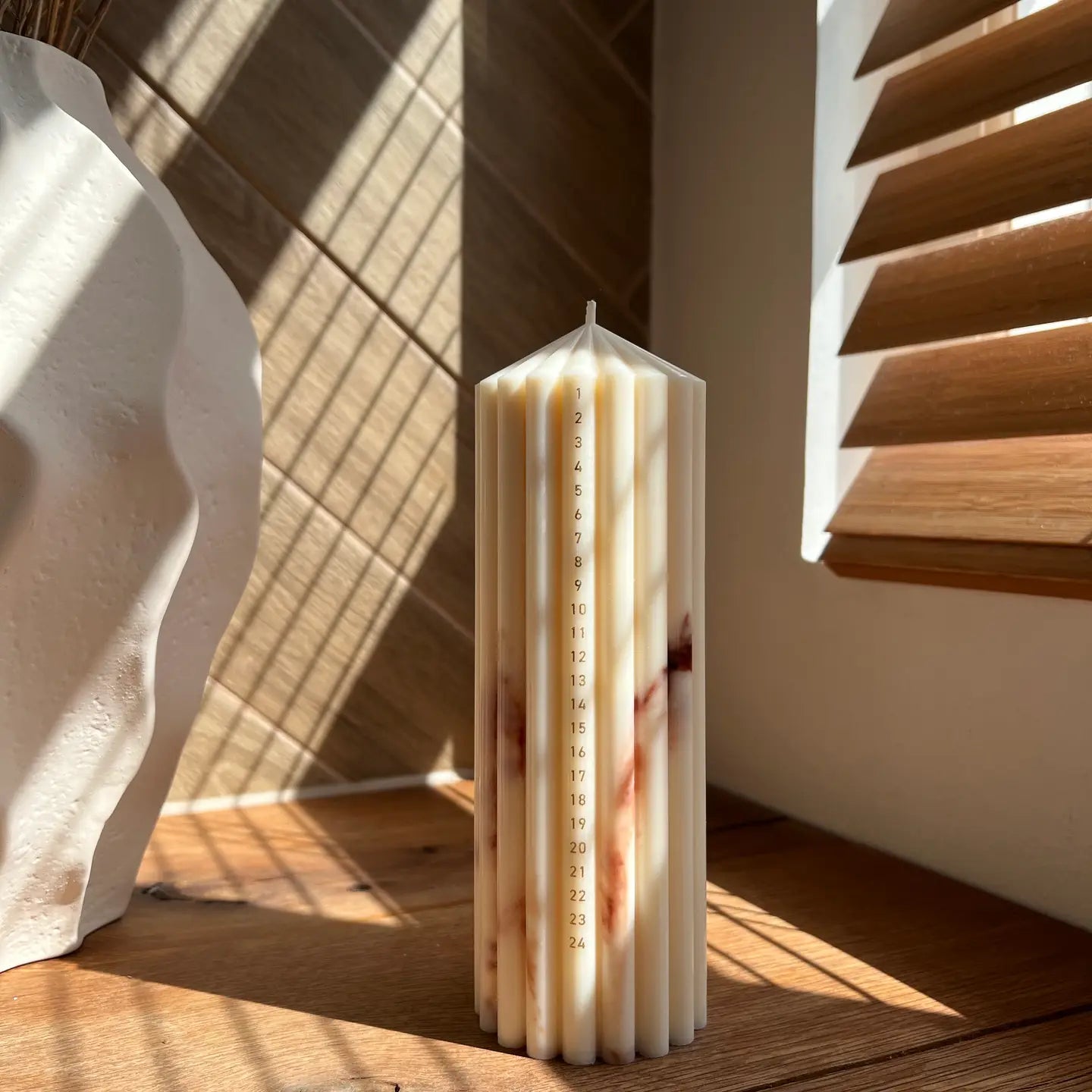 Marble Calendar Candle