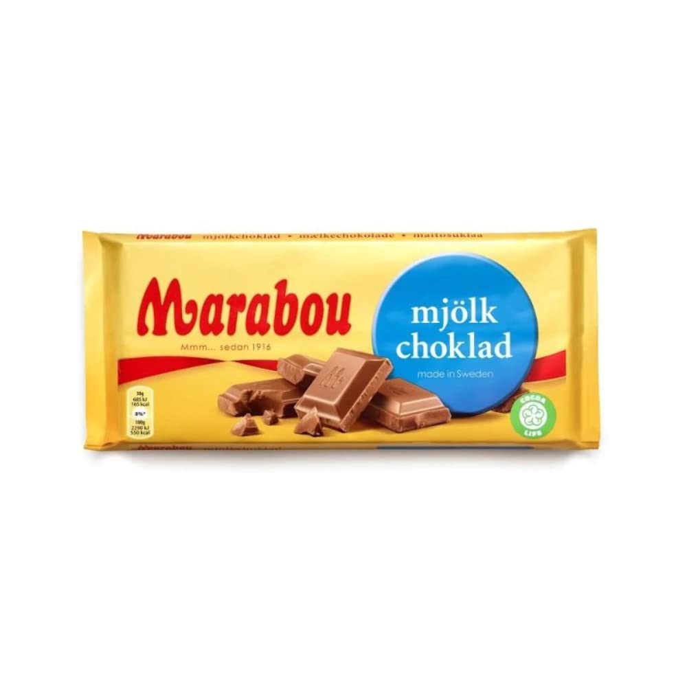 Marabou Milk Chocolate 6 Bars of 200G/0.44lb