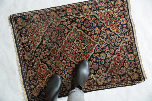 2x3 Vintage Fine Sarouk Rug Mat