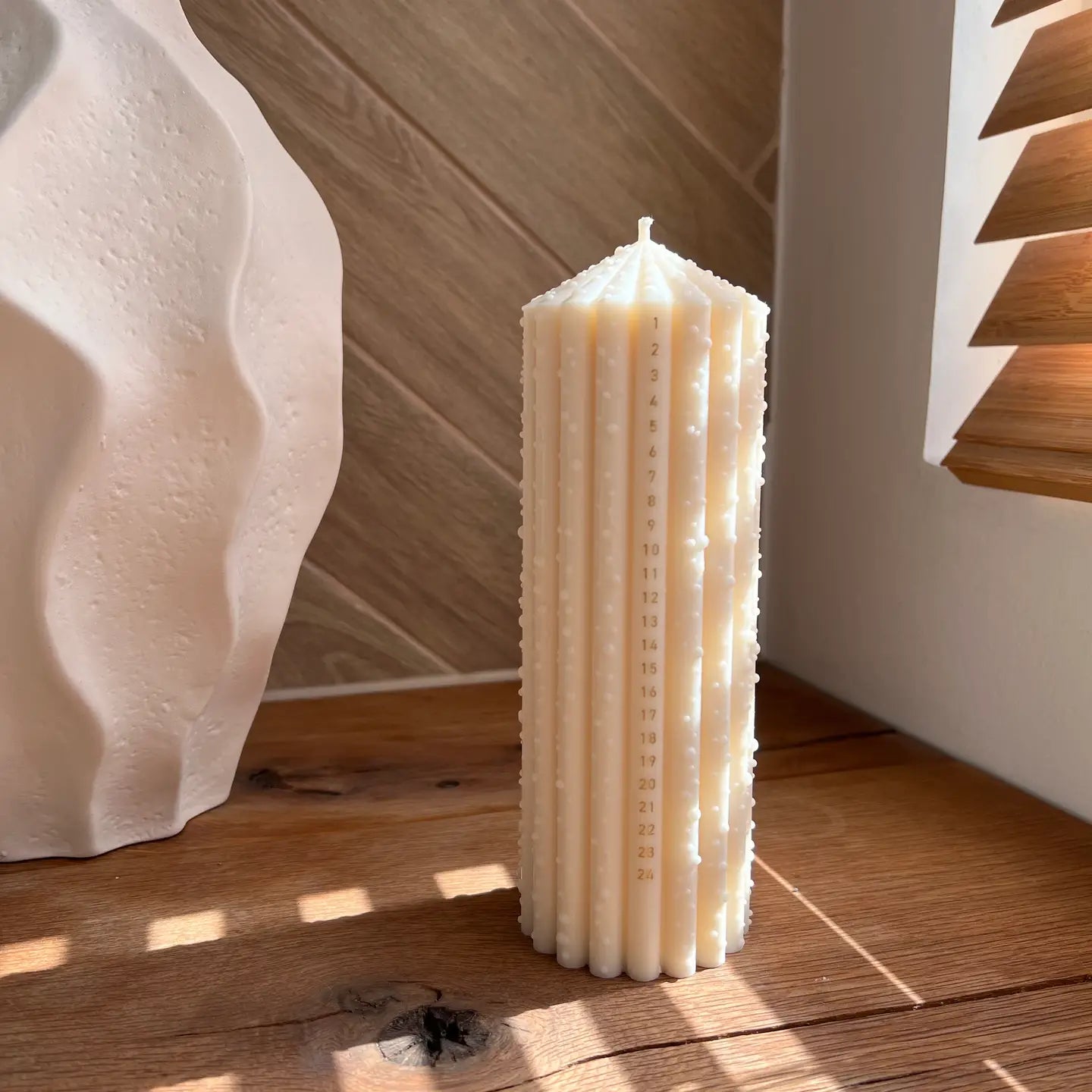 Let It Snow Calendar Candle