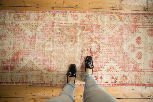 2.5x11 Vintage Distressed Oushak Rug Runner