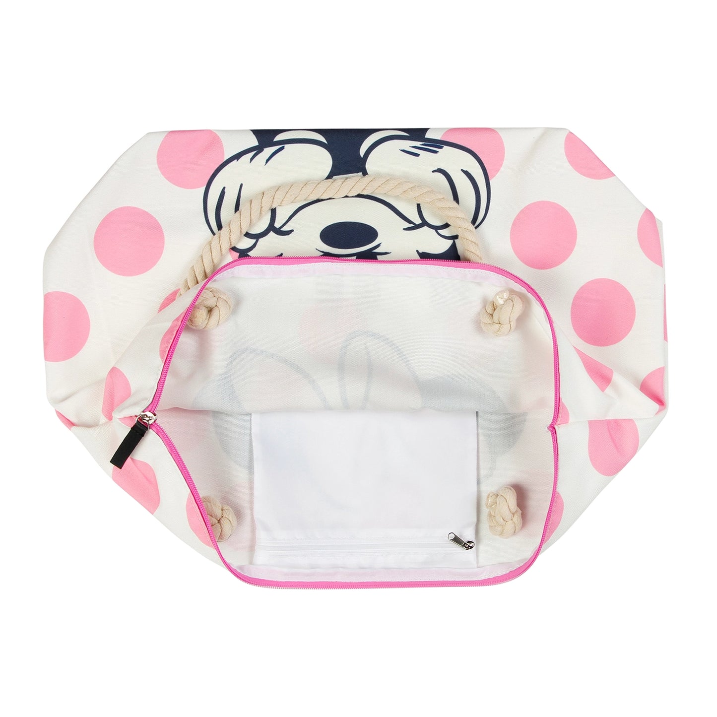 Disney Minnie Mouse Dots-Soleil Beach Bag, Pink