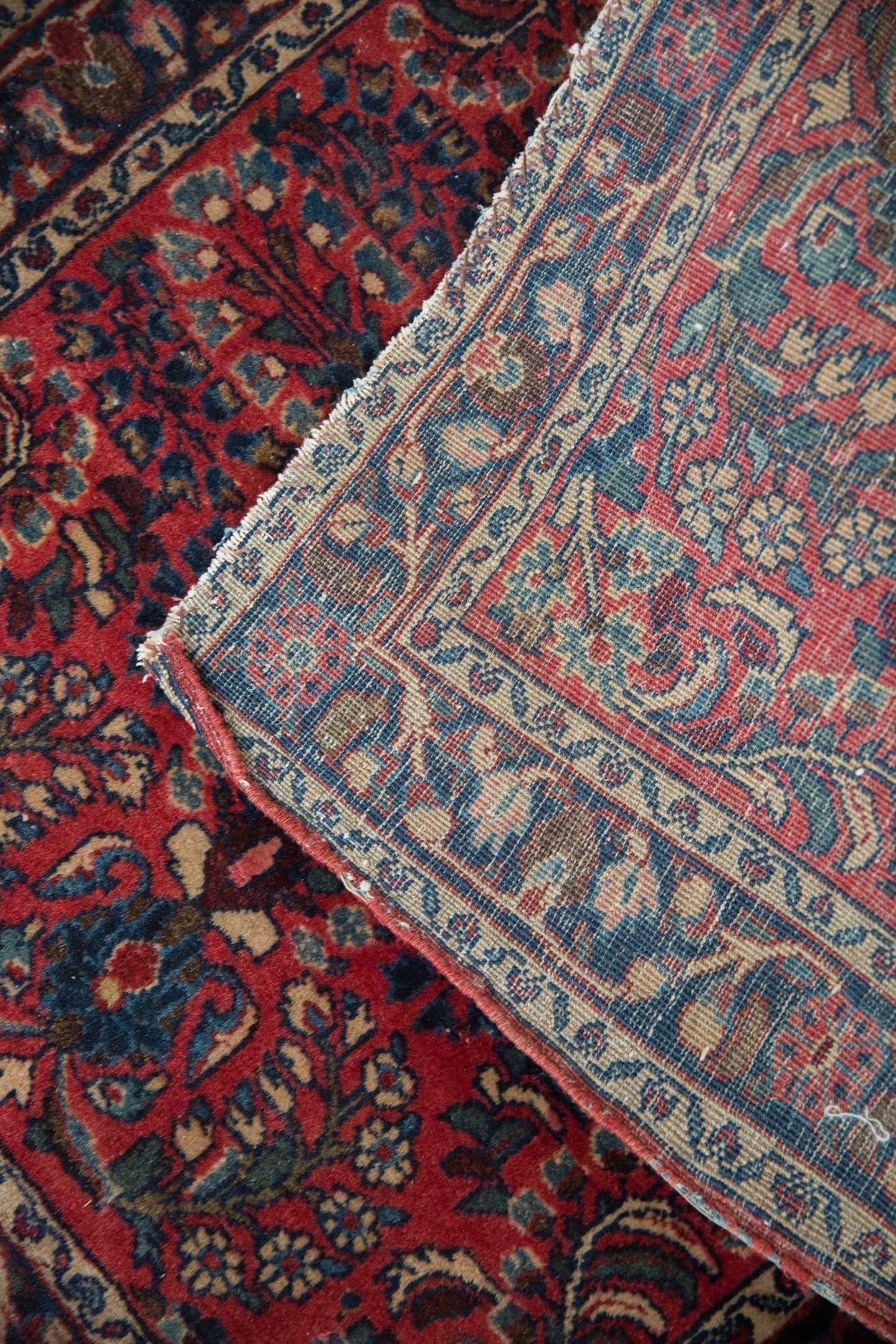 2.5x3 Vintage Fine German Sarouk Square Rug