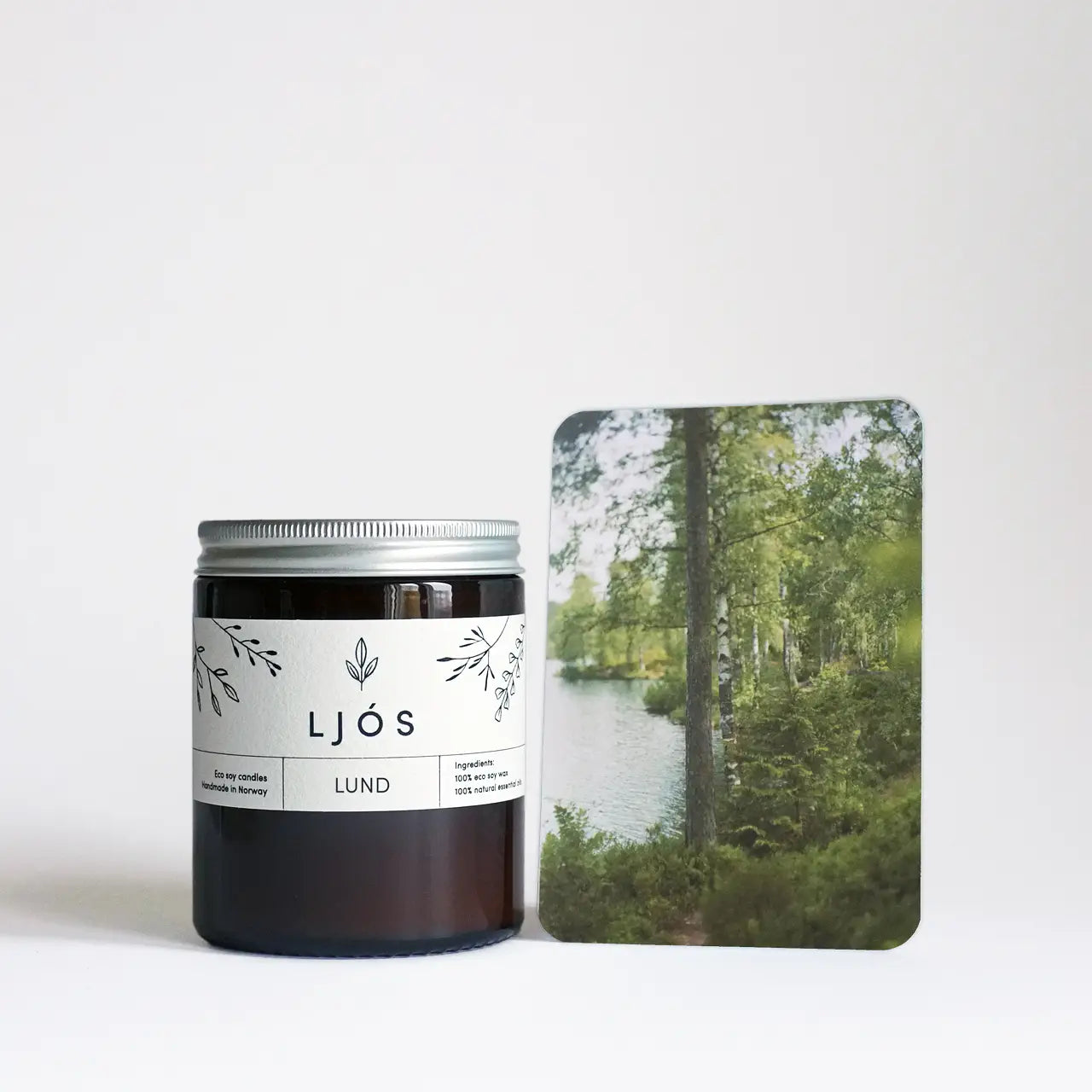 Lund Vegan Soy Wax Candle, Peppermint-Rosemary-Mandarin