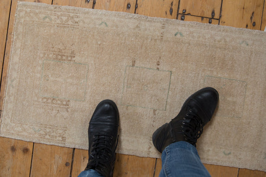 1.5x3 Vintage Distressed Oushak Rug Mat