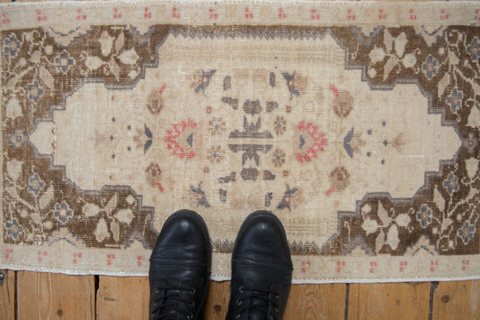 1.5x3 Vintage Distressed Oushak Rug Mat