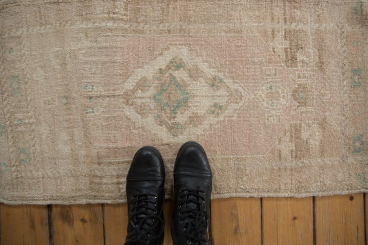 1.5x3.5 Vintage Distressed Oushak Rug Mat Runner
