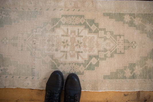 1.5x4 Vintage Distressed Oushak Rug Mat Runner