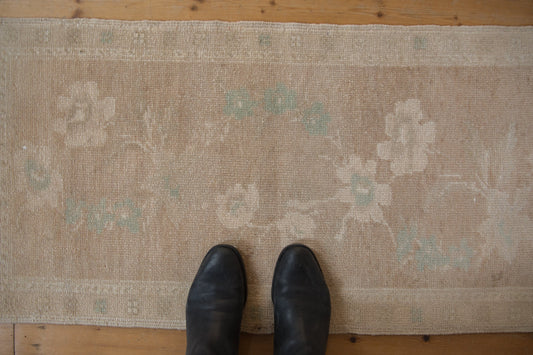 1.5x3.5 Vintage Distressed Oushak Rug Mat Runner