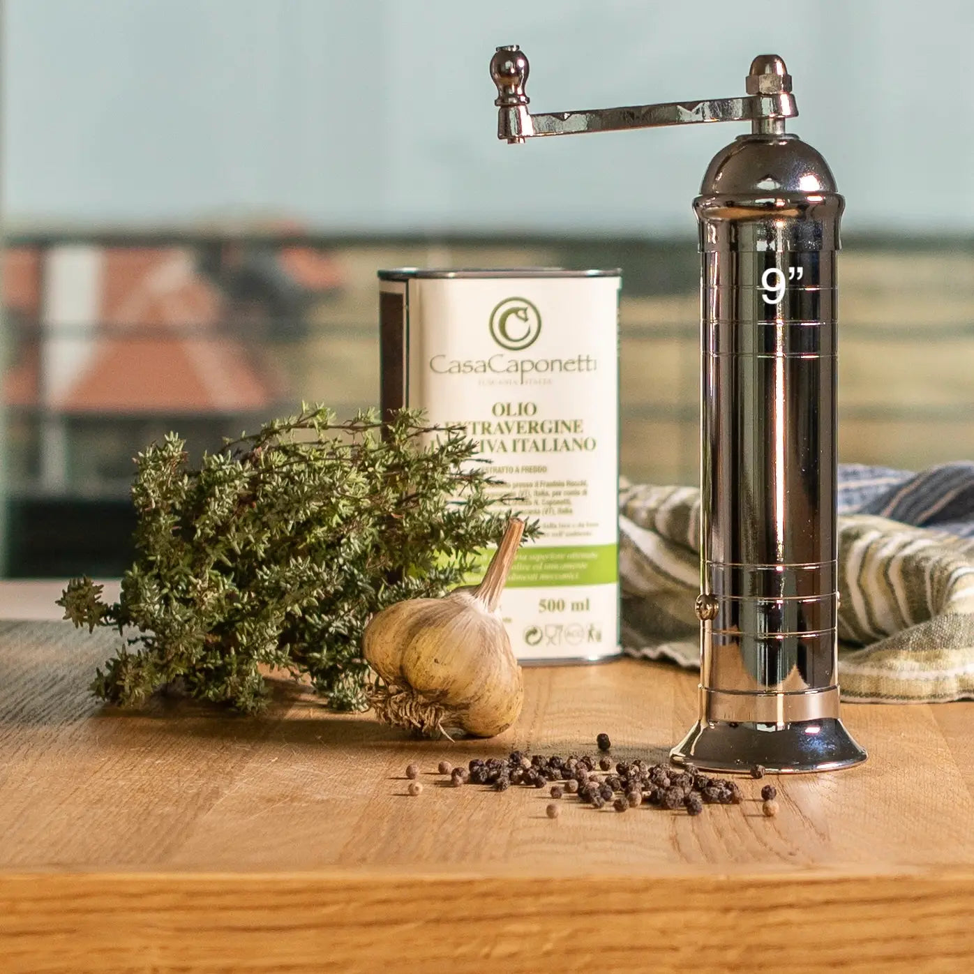 The Original 'chrome Mill' - Polished 9" Salt Grinder