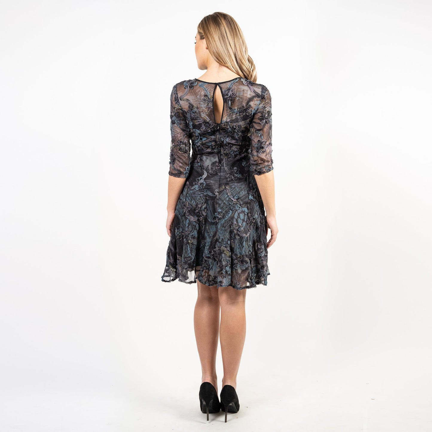 The Boat Neck Shirred Shoulder Fit & Flare Classic