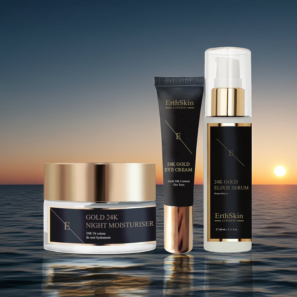 Elixir Serum + 24K Gold Anti-Wrinkle Moisturiser + 24K Gold Under Eye Cream