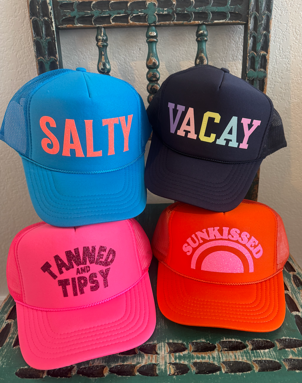 TANNED + TIPSY neon pink hat