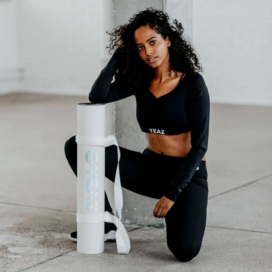 Move Up Yoga Strap & Yoga Mat Set - Pearl Dust