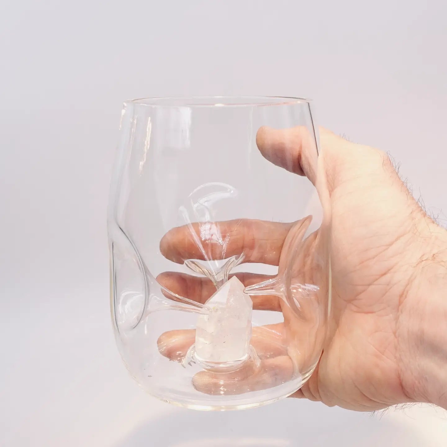 Gigi Drinking Glass with Rock Crystal