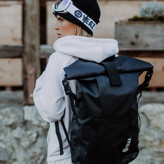 Stockholm Waterproof Backpack White Logo