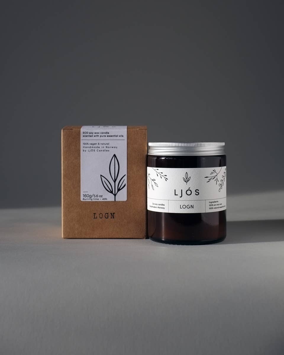 LOGN - Lavender & Bergamot Soy Candle | Handmade in Norway