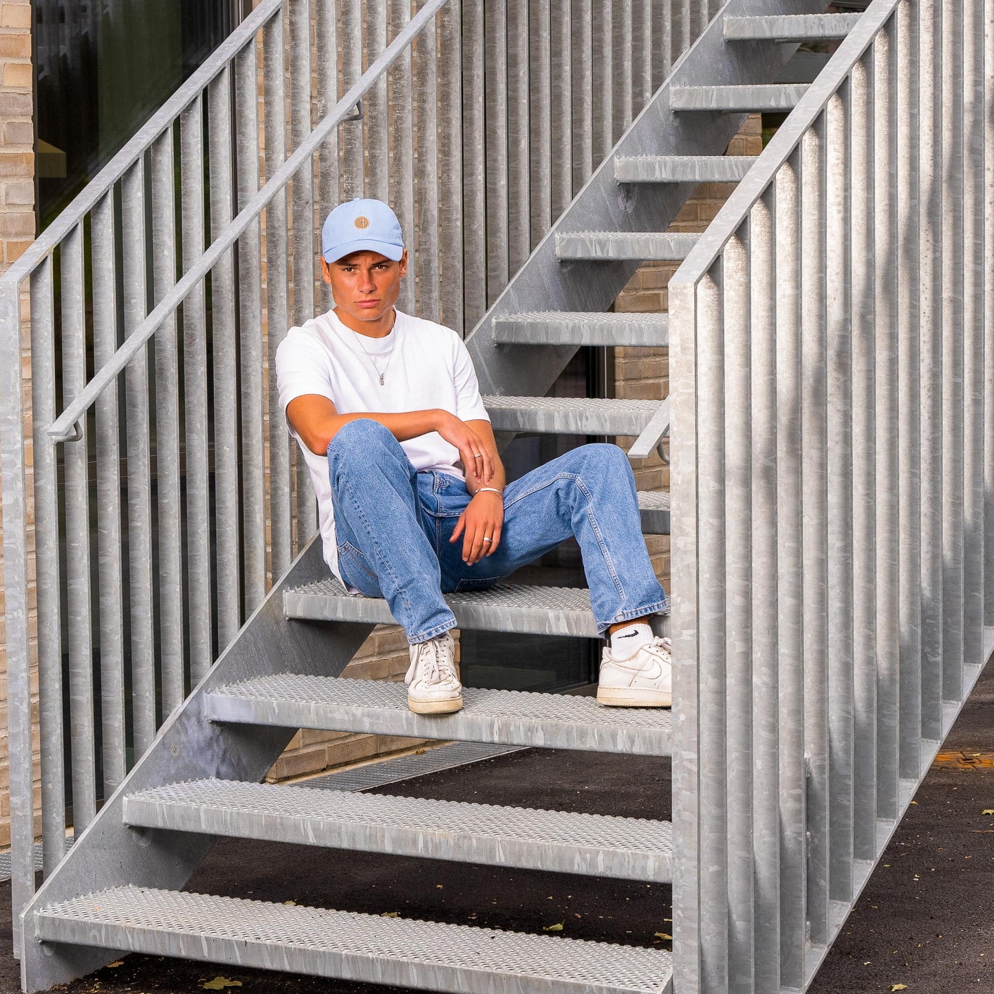 Dad Hat - Light Blue X Golden Brown