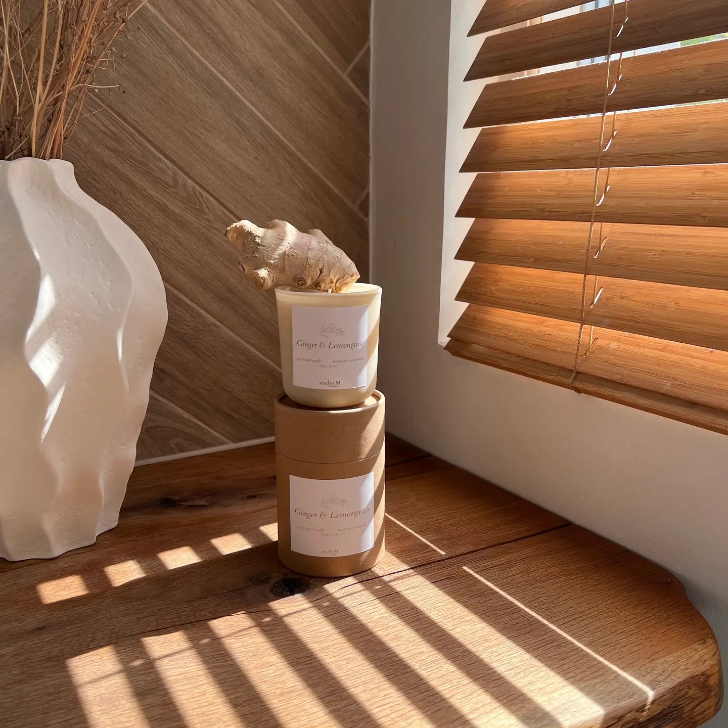 Ginger & Lemongrass Scented Candle