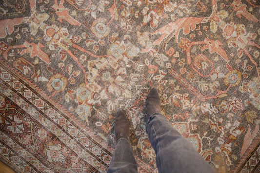 10.5x14.5 Vintage Distressed Mahal Carpet