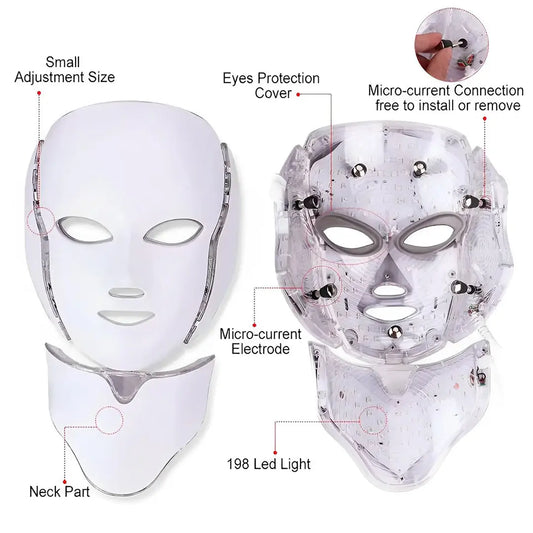 Limited Edition Pro 7 Colour Led Face & Neck Mask