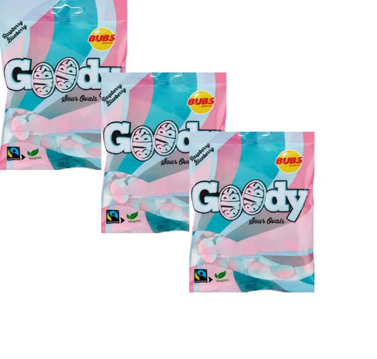 Swedish Candy Bubs Goody Raspberry/Blueberry 90g X 12