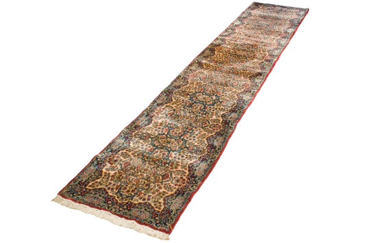 3x15.5 Vintage Kerman Rug Runner
