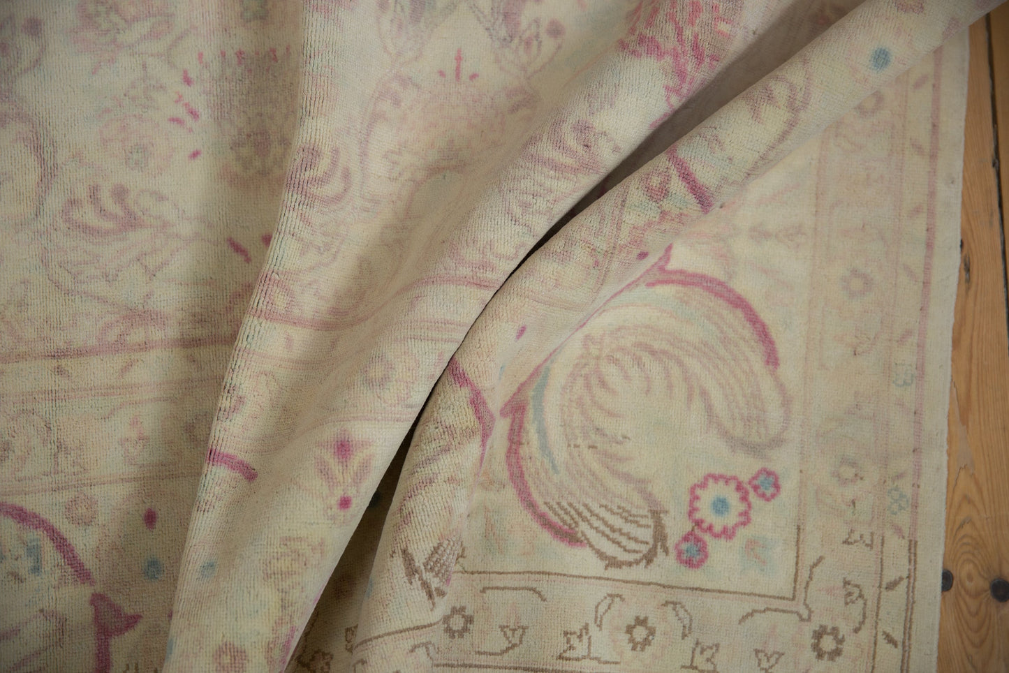 10x14 Vintage Distressed Bulgarian Kerman Design Carpet