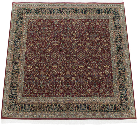 10x10 New Indian Tabriz Design Square Carpet