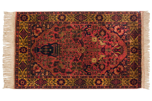 3x5 Vintage Indian Bakhtiari Design Rug