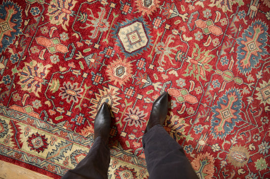 6x9 Vintage Indian Heriz Design Carpet