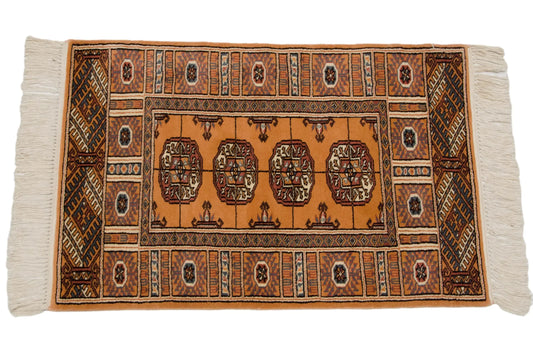 2x3 Vintage Indian Bokhara Design Rug Mat