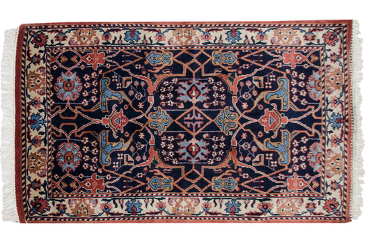 3.5x5.5 Vintage Indian Bijar Design Rug
