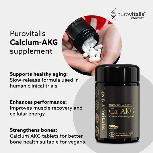 Purovitalis Calcium Akg 500mg – 60 Slow Release Tablets