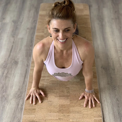 Santosha - Original Solid Cork Yoga Mat  5.0mm Earthy Beige