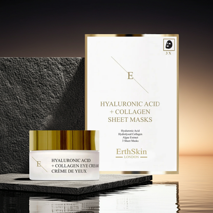 "Hyaluronic Acid & Collagen Mask - 3 Sheets + Hyaluronic Acid + Collagen Pro Age Eye Cream 30ml