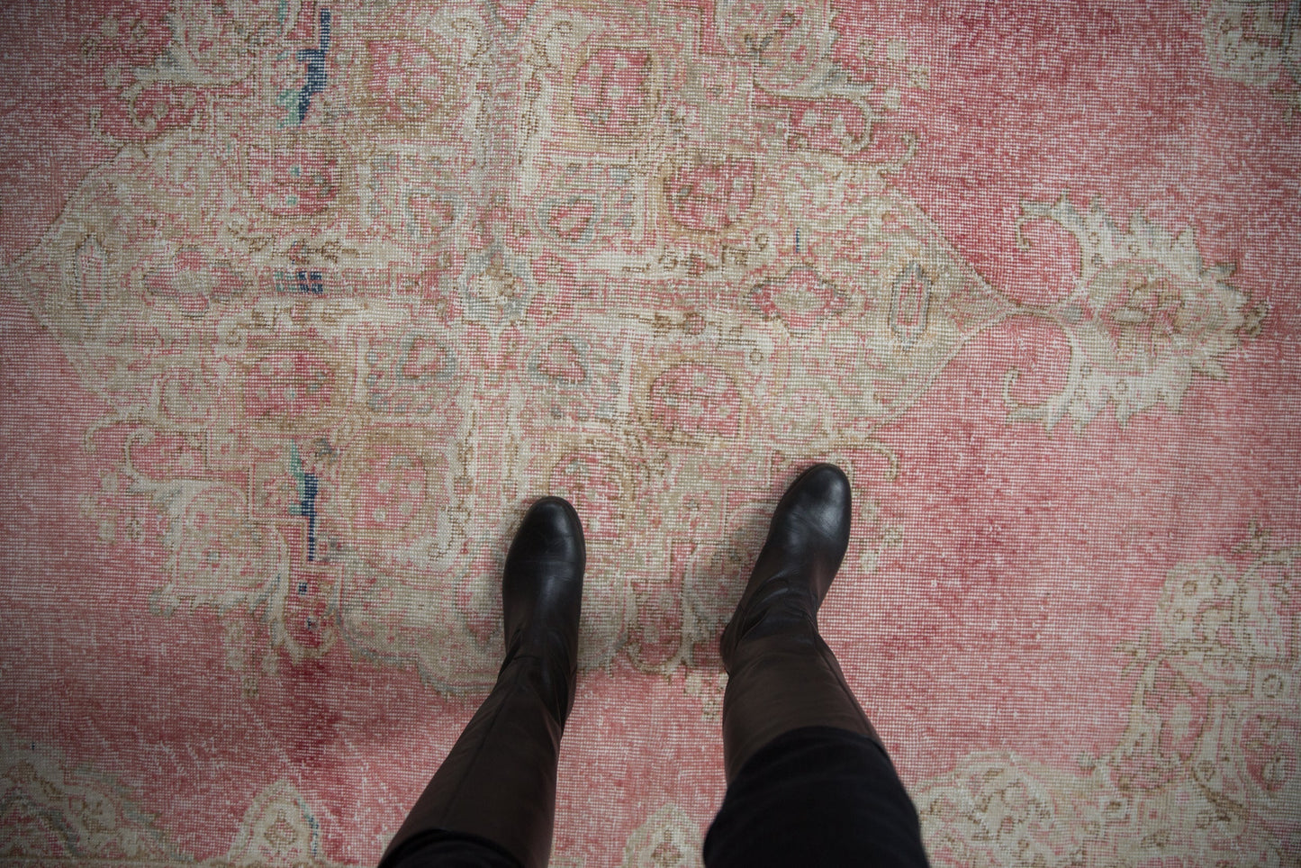 RESERVED 7x10.5 Vintage Distressed Sparta Carpet