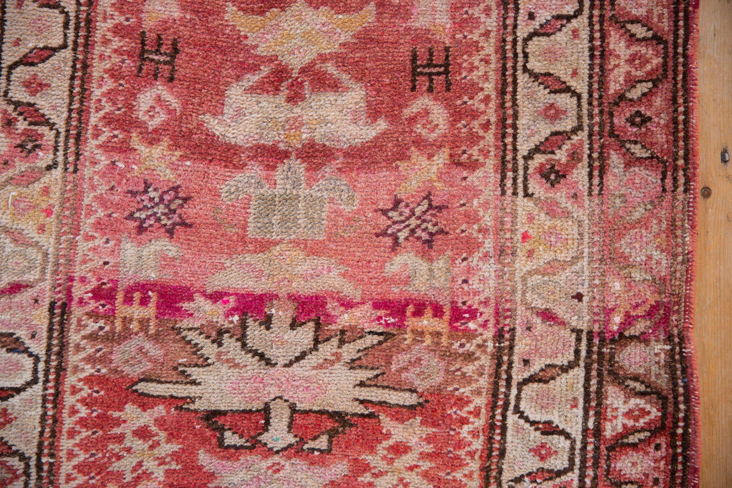 3x13.5 Vintage Distressed Kurd Rug Runner