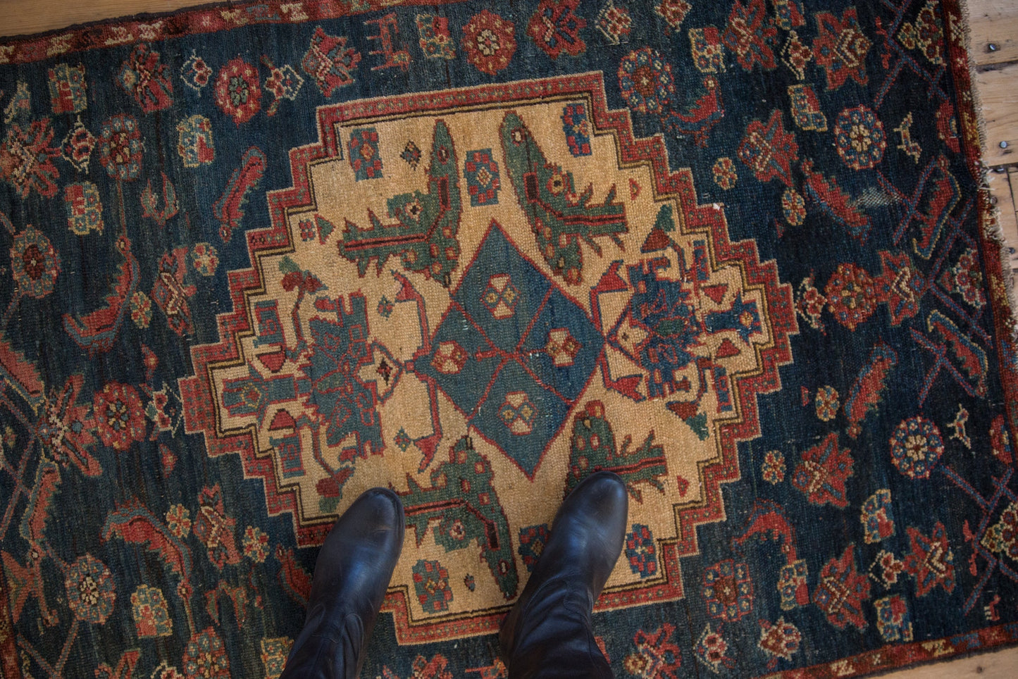 3.5x4.5 Vintage Fine Fragment Borchalou Square Rug