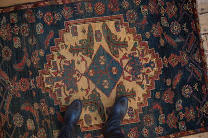 3.5x4.5 Vintage Fine Fragment Borchalou Square Rug