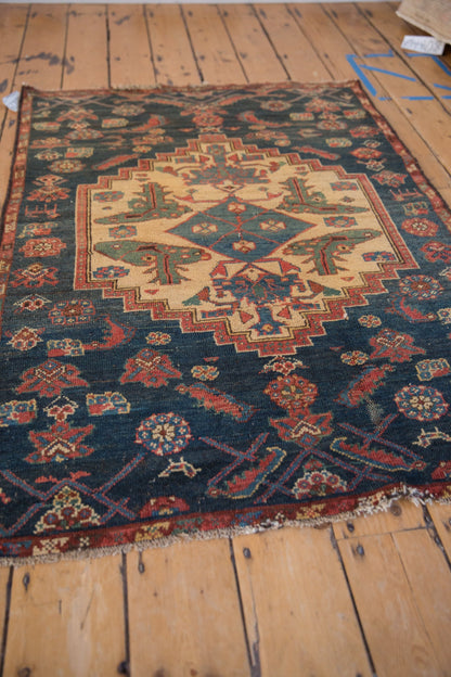 3.5x4.5 Vintage Fine Fragment Borchalou Square Rug