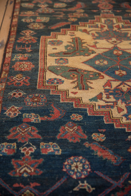 3.5x4.5 Vintage Fine Fragment Borchalou Square Rug