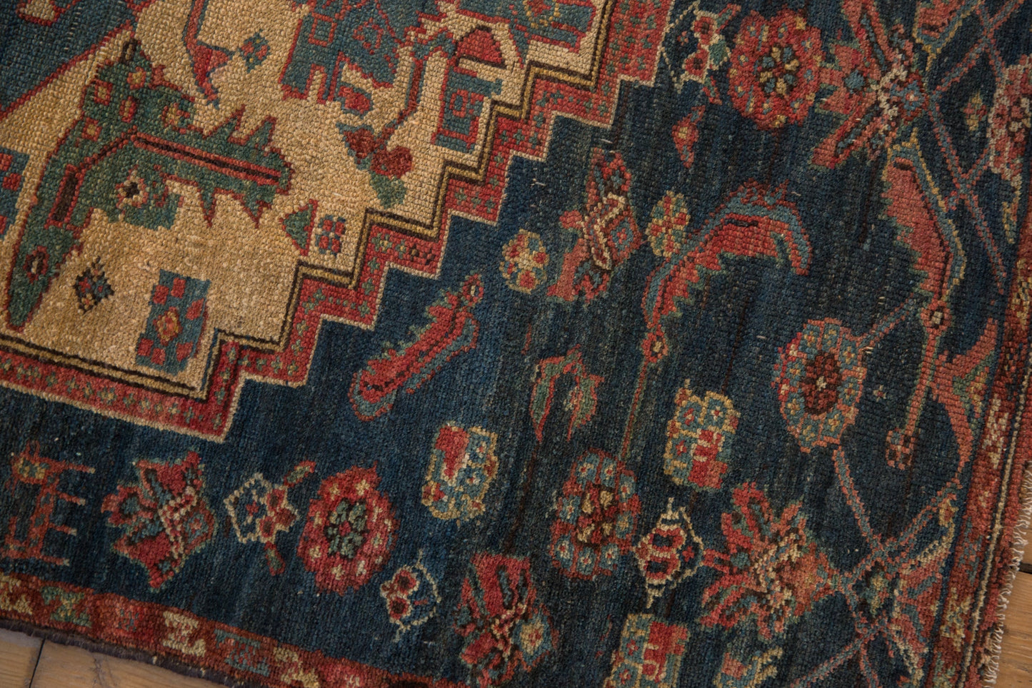 3.5x4.5 Vintage Fine Fragment Borchalou Square Rug